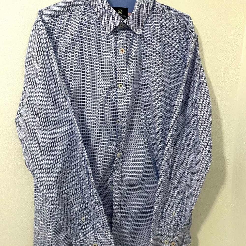 Steel & Jelly Shirt Blue Long Sleeve Size Large